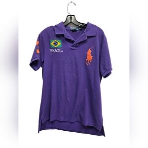 Polo by Ralph Lauren Men’s Purple Brazil Polo Shirt – Size Large